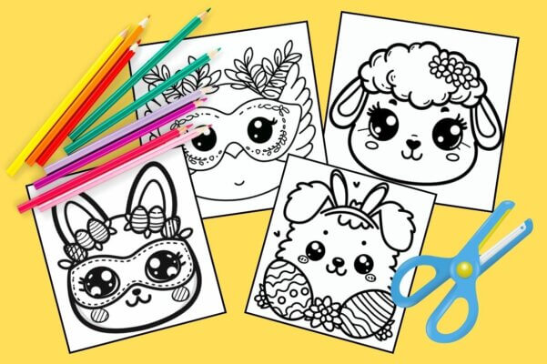 Download Disegni Pasquali da stampare e colorare PDF