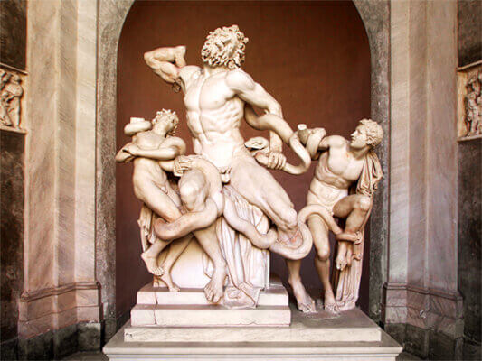 Rome / Musei Vaticani (Le groupe du Laocoon)